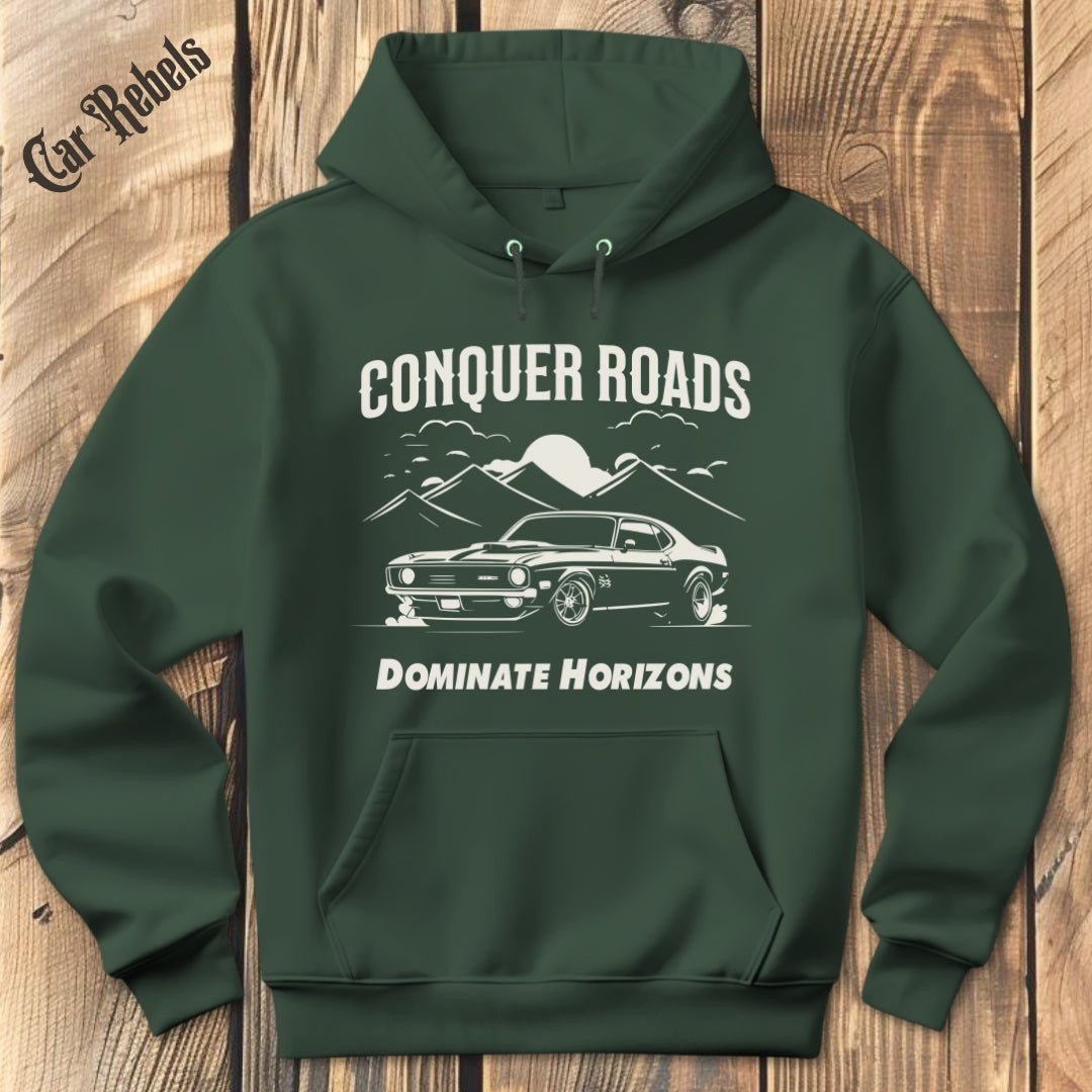 Conquer Roads Hoodie - Car Rebels