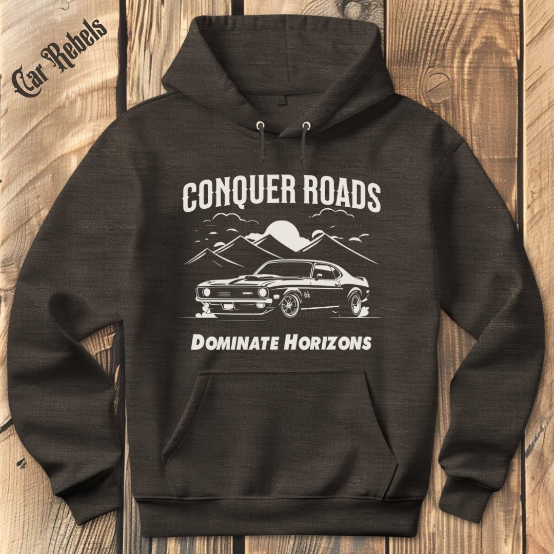 Conquer Roads Hoodie - Car Rebels
