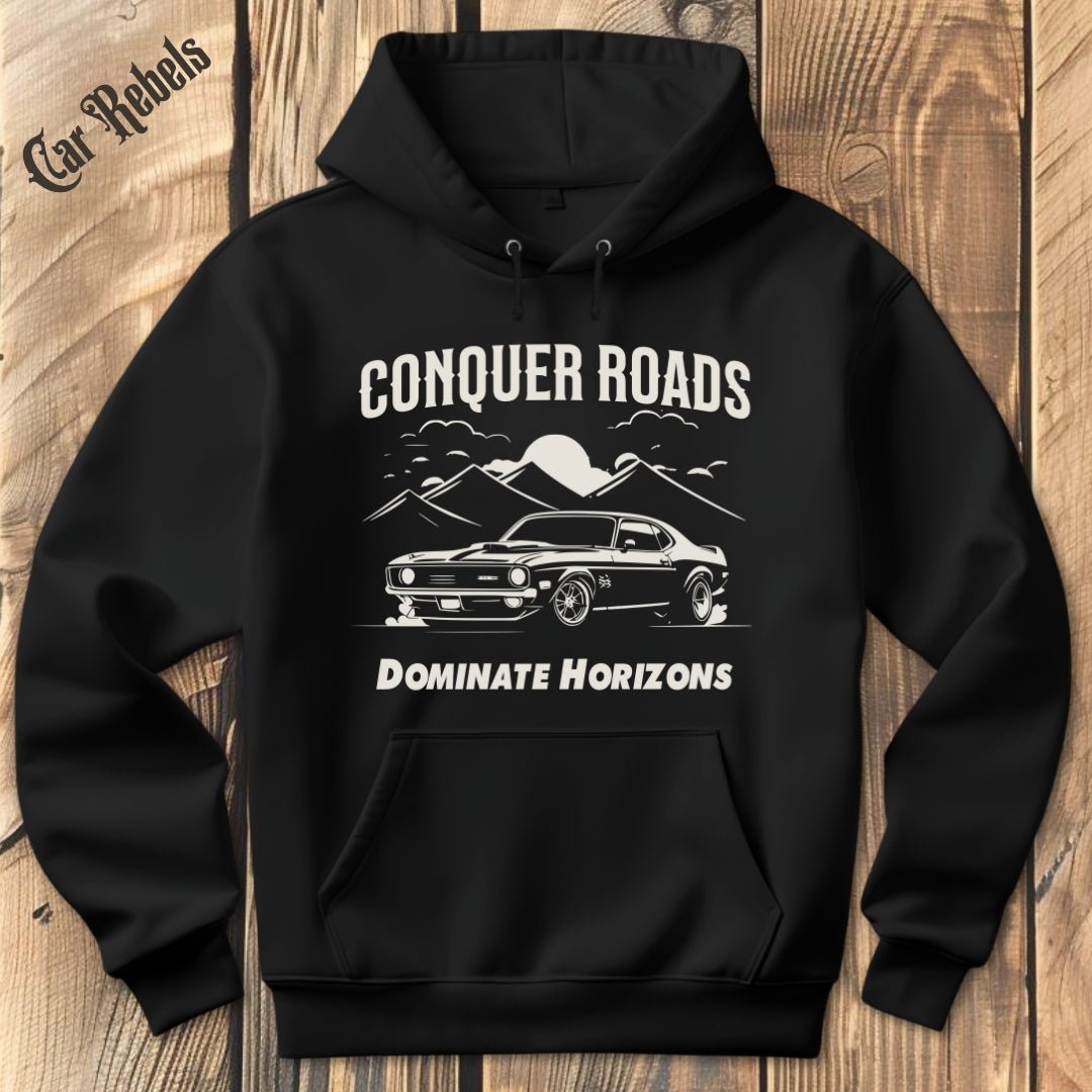 Conquer Roads Hoodie - Car Rebels