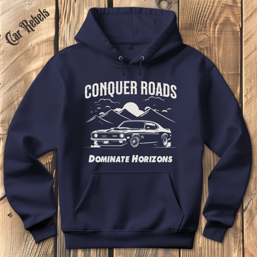 Conquer Roads Hoodie - Car Rebels
