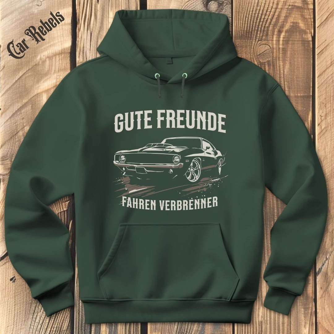 Gute Freunde fahren Verbrenner Hoodie - Car Rebels