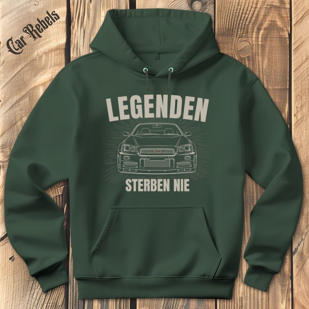 Legenden sterben nie Nissan Skyline R34 Hoodie - Car Rebels