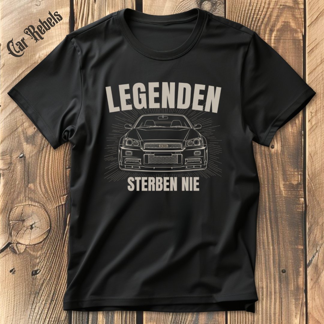 Legenden sterben nie Nissan Skyline R34 T-Shirt - Car Rebels