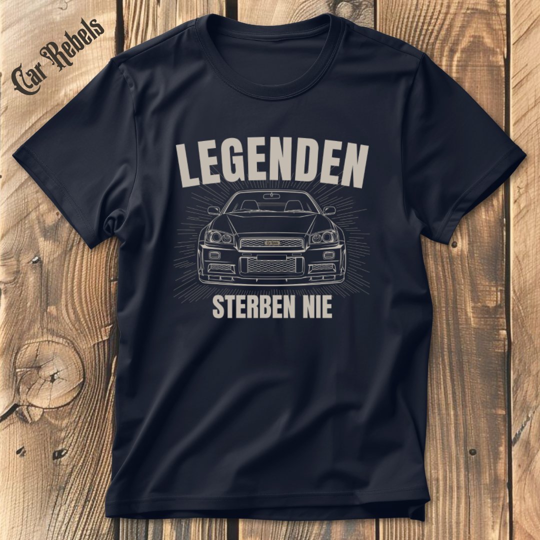 Legenden sterben nie Nissan Skyline R34 T-Shirt - Car Rebels