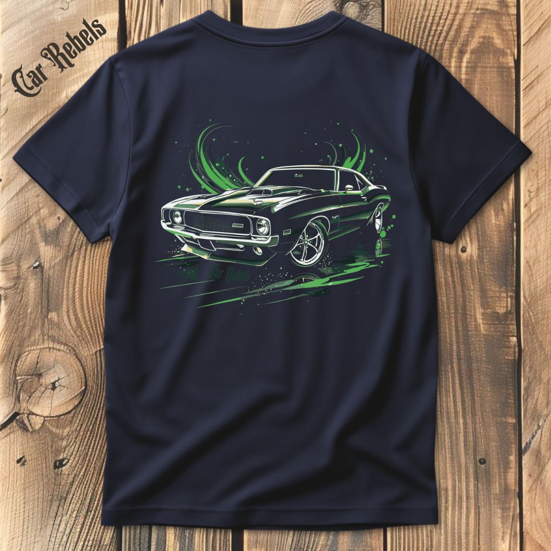 Magic Ride Green T-Shirt Backprint - Car Rebels