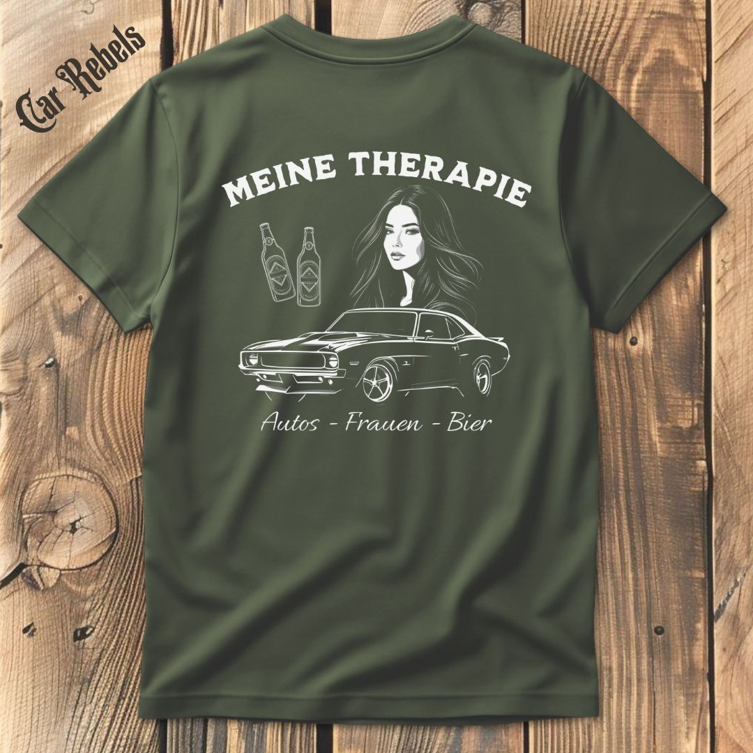 Meine Therapie T-Shirt Backprint - Car Rebels