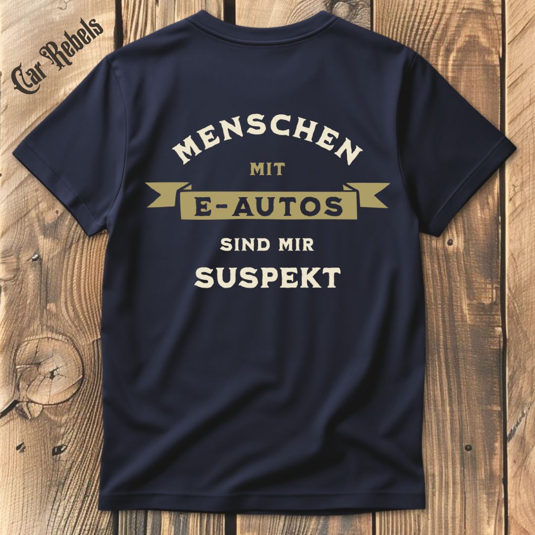 Menschen mit E - Autos T-Shirt Backprint - Car Rebels