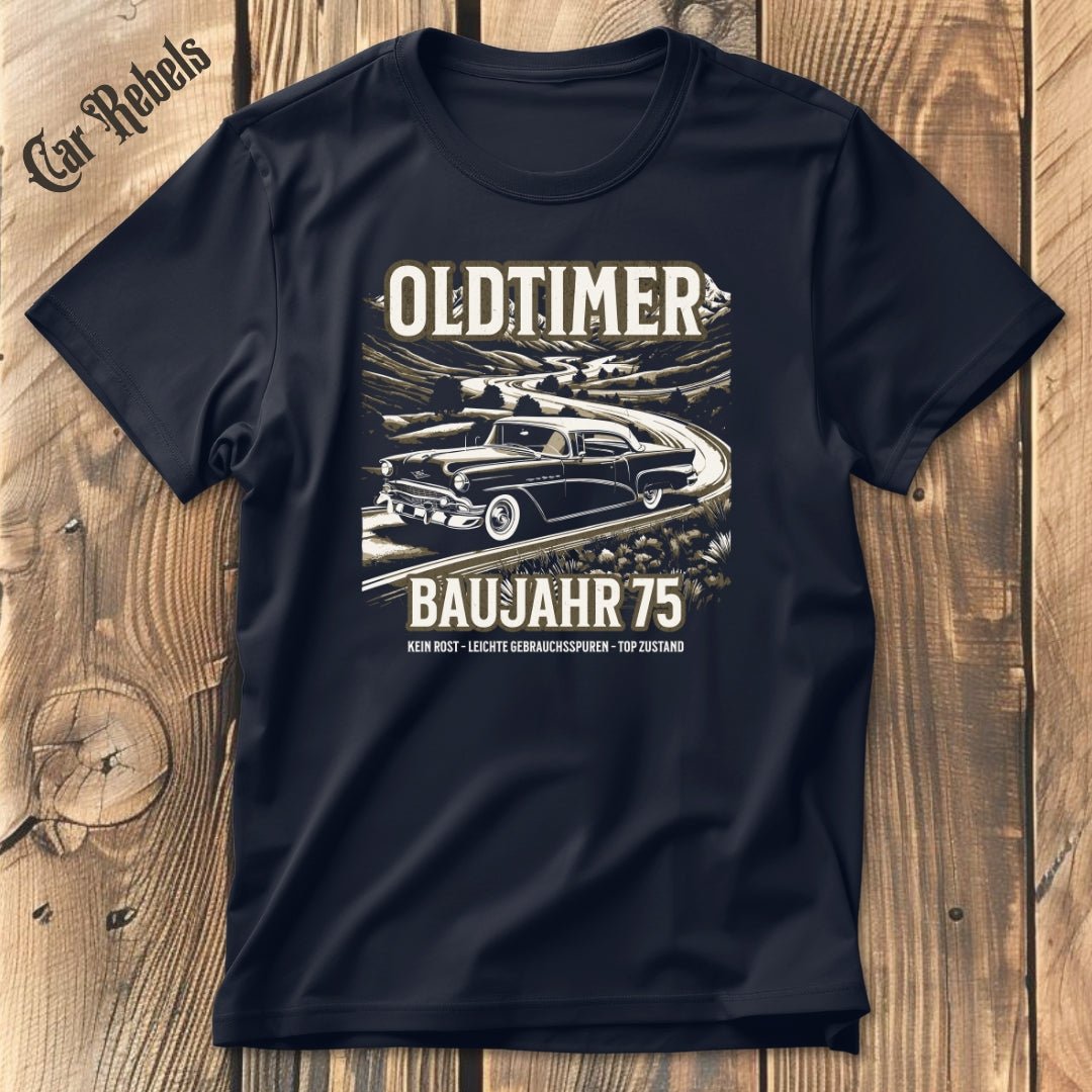 Oldtimer 75 Geburtstag T-Shirt - Car Rebels