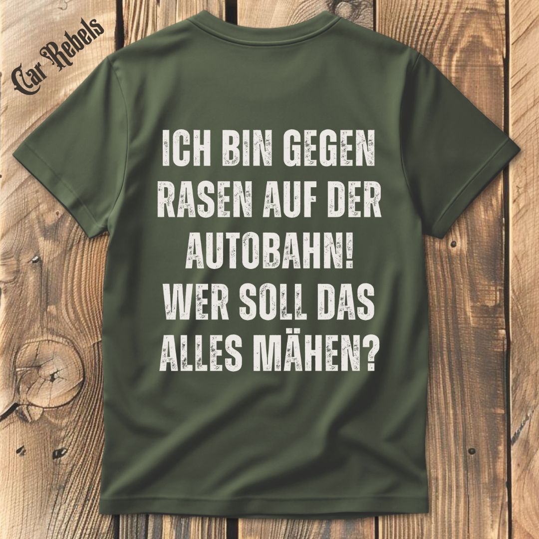 Rasen auf der Autobahn T-Shirt Backprint - Car Rebels