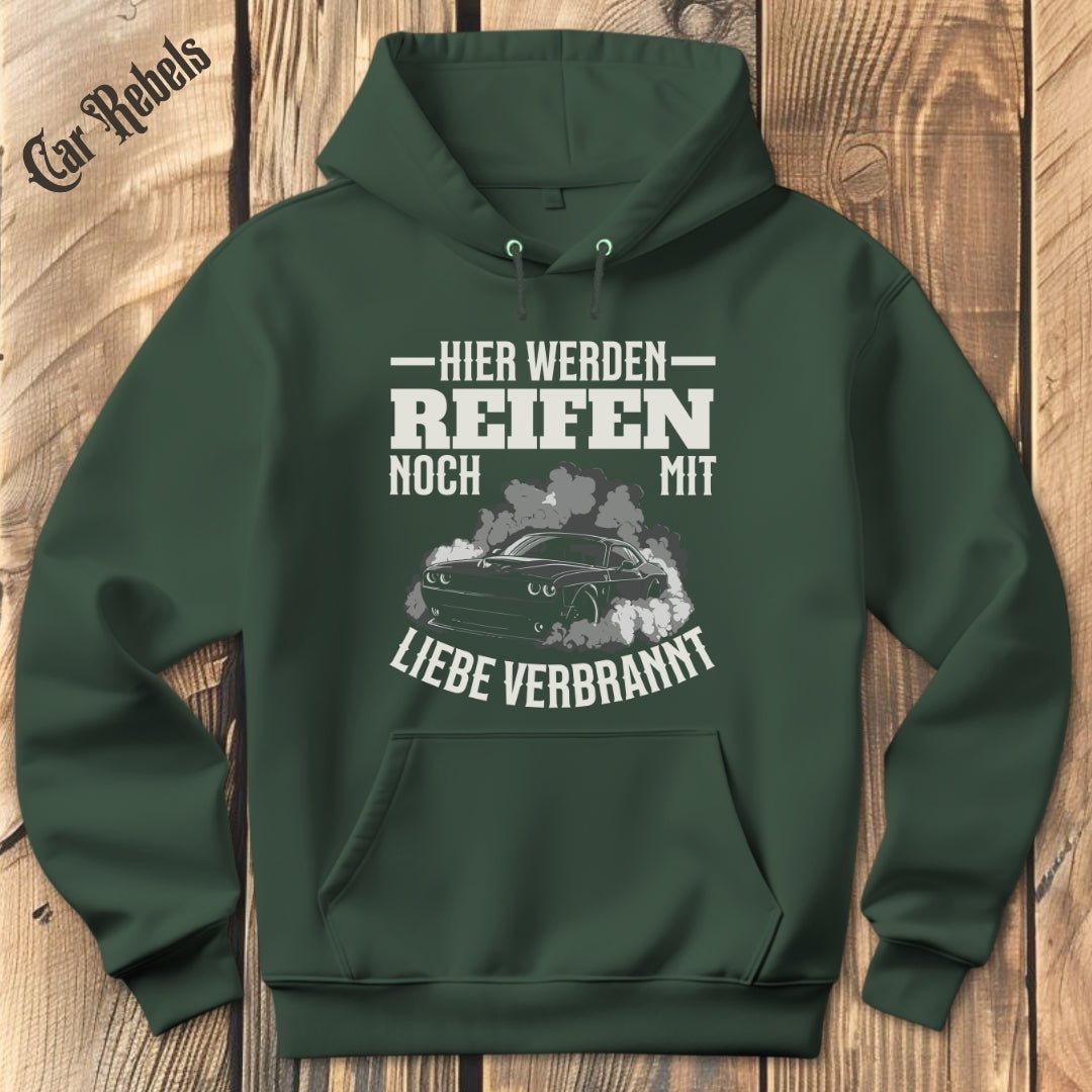 Reifen mit Liebe verbrannt Hoodie - Car Rebels