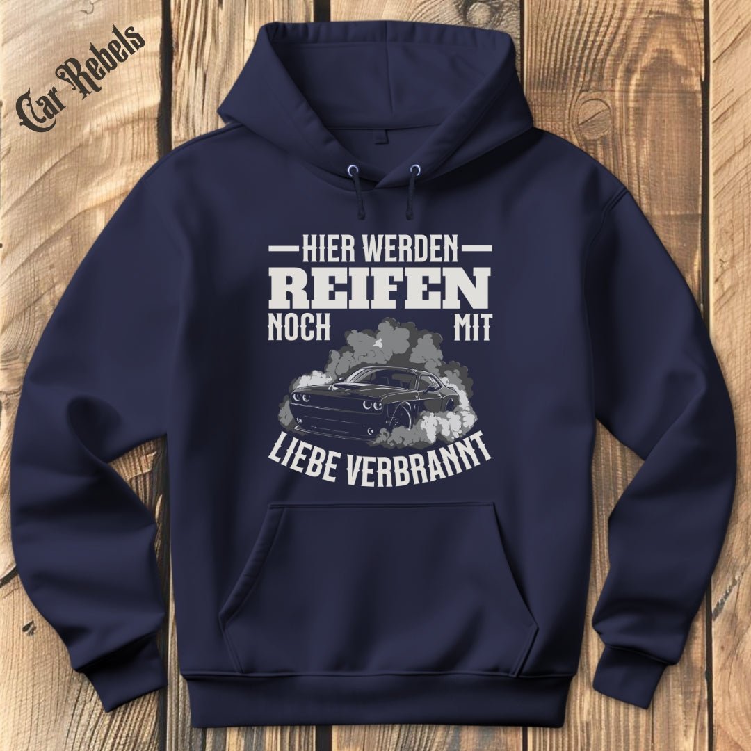 Reifen mit Liebe verbrannt Hoodie - Car Rebels