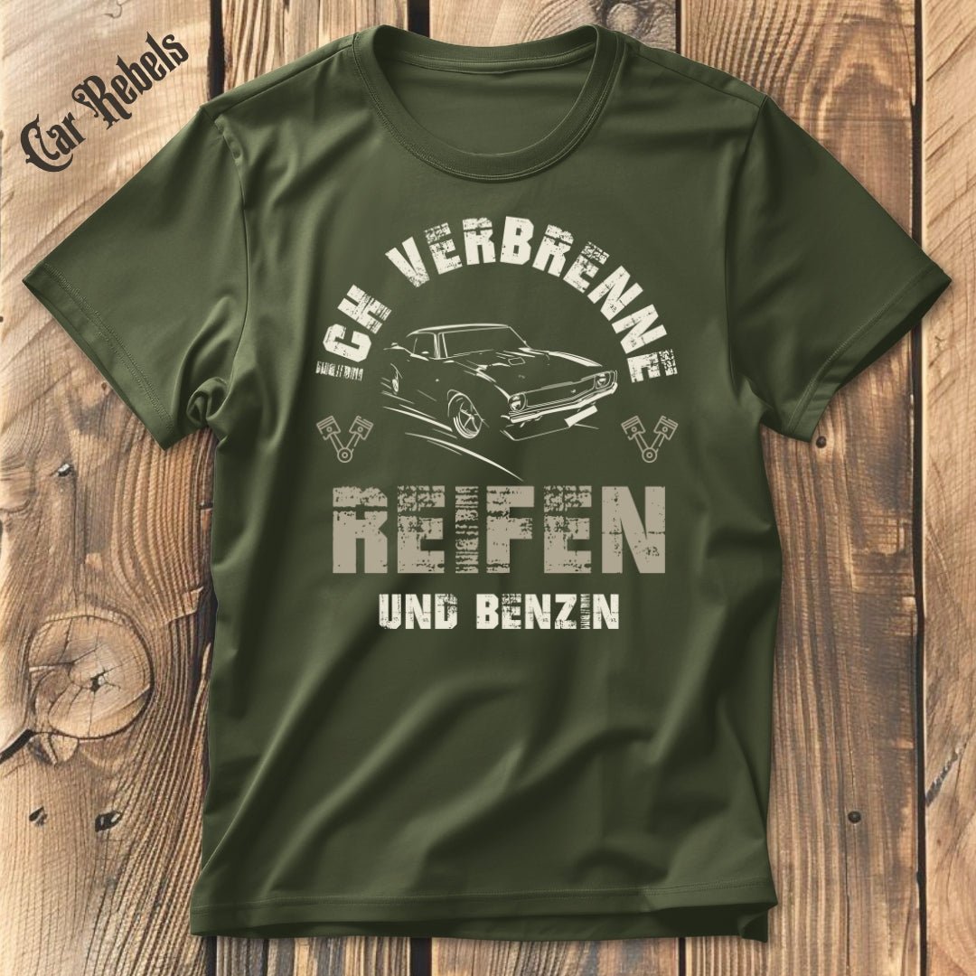 Reifen und Benzin | Unisex T - Shirt - Car Rebels