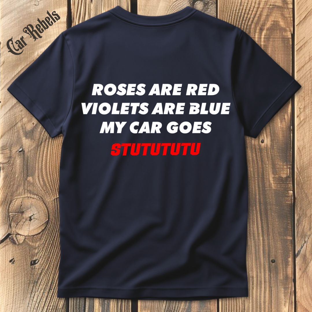 Roses are red T-Shirt Backprint - Car Rebels