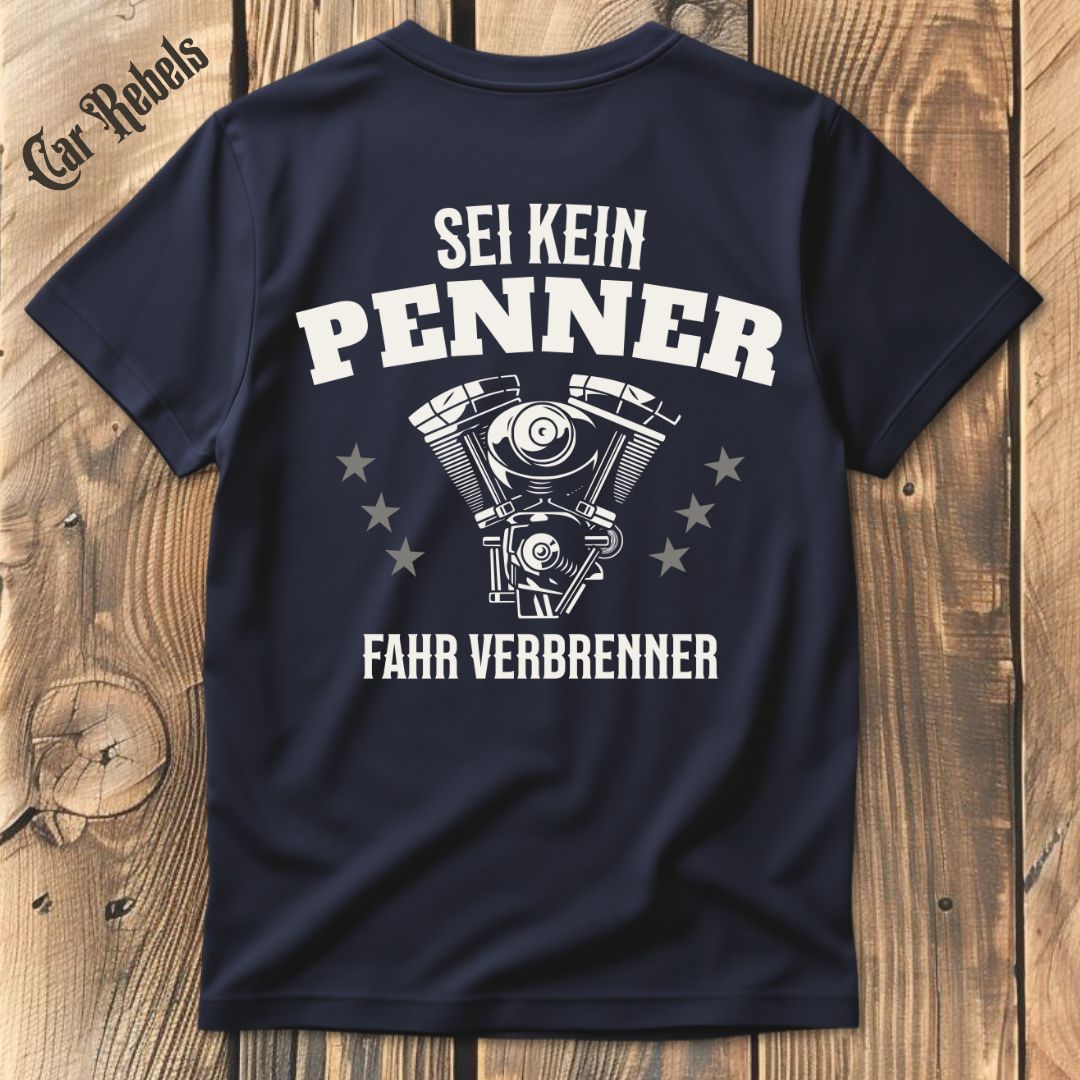 Sei kein Penner V8 T-Shirt Backprint - Car Rebels
