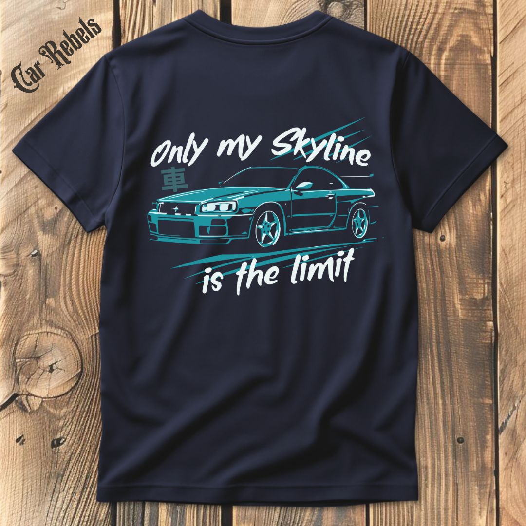 Skyline Limit T-Shirt Backprint - Car Rebels