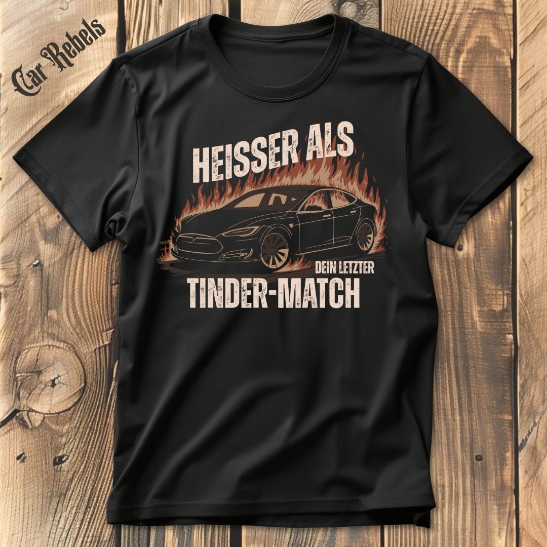 Tesla Tinder T-Shirt - Car Rebels