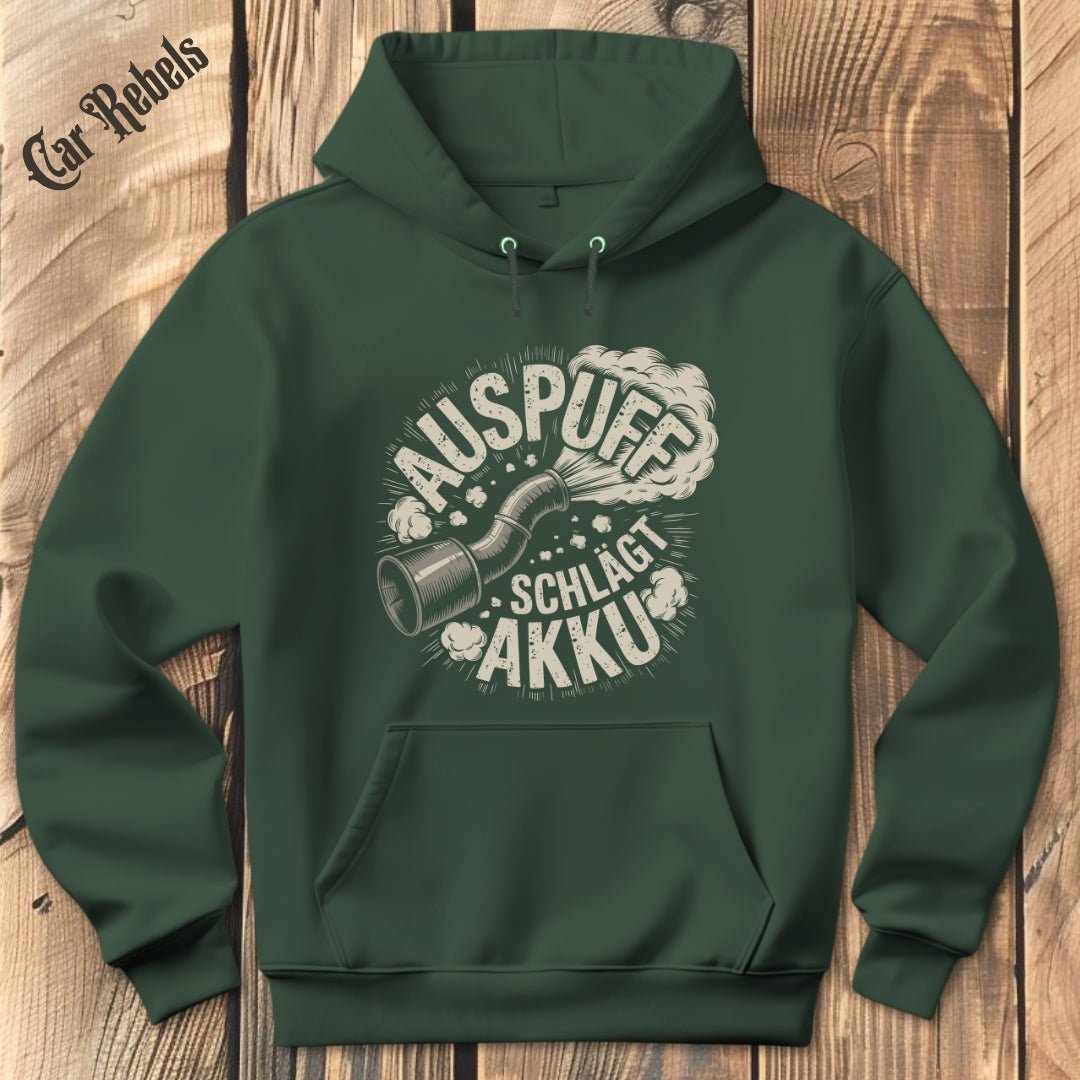 Auspuff schlägt Akku Hoodie - Car Rebels