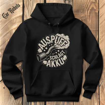 Auspuff schlägt Akku Hoodie - Car Rebels