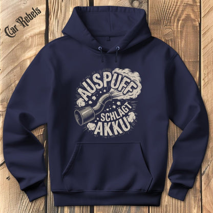 Auspuff schlägt Akku Hoodie - Car Rebels