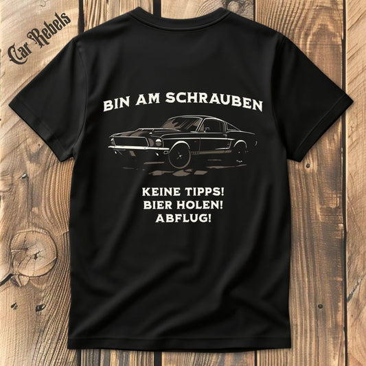 Bin am Schrauben T-Shirt Backprint - Car Rebels
