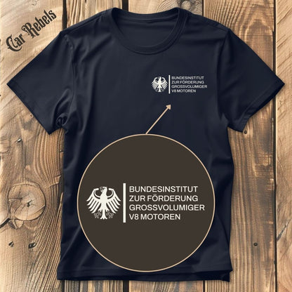Bundesinstitut V8 T-Shirt Brustdruck - Car Rebels