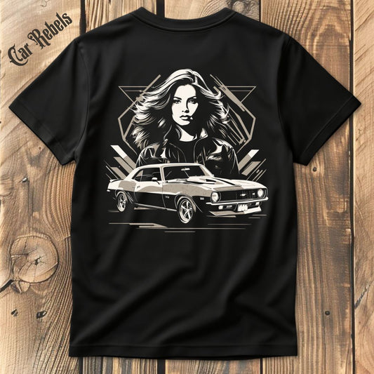 Camaro Chic T-Shirt Backprint - Car Rebels