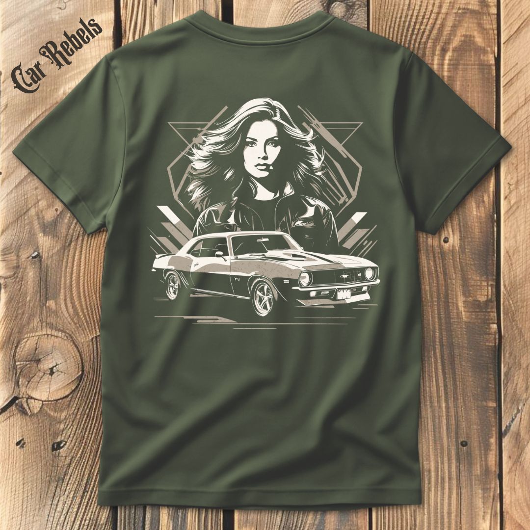 Camaro Chic T-Shirt Backprint - Car Rebels