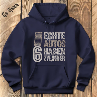 Echte Autos haben 6 Zylinder Grunge Hoodie - Car Rebels