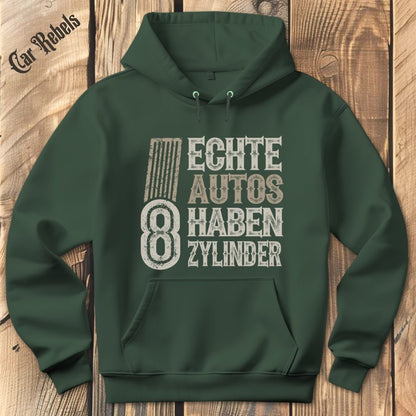 Echte Autos haben 8 Zylinder Grunge Hoodie - Car Rebels