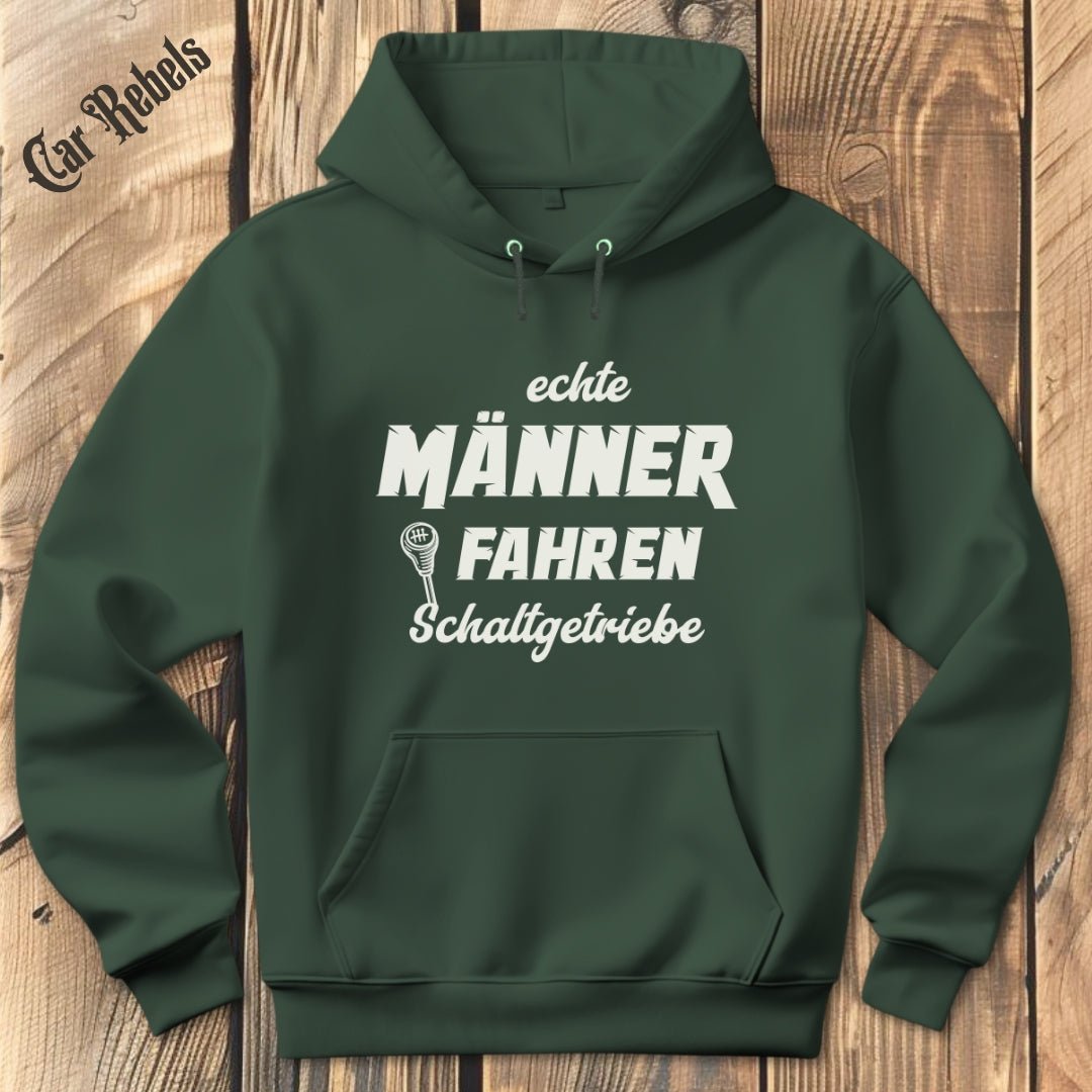 Echte Männer fahren Schaltgetriebe Hoodie - Car Rebels