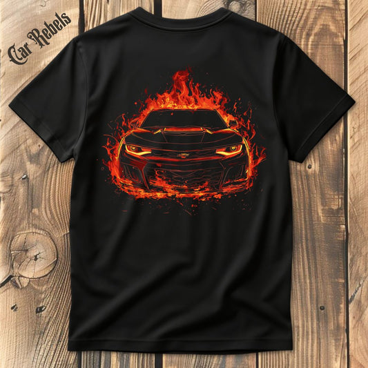 Feuer Camaro T-Shirt Backprint - Car Rebels