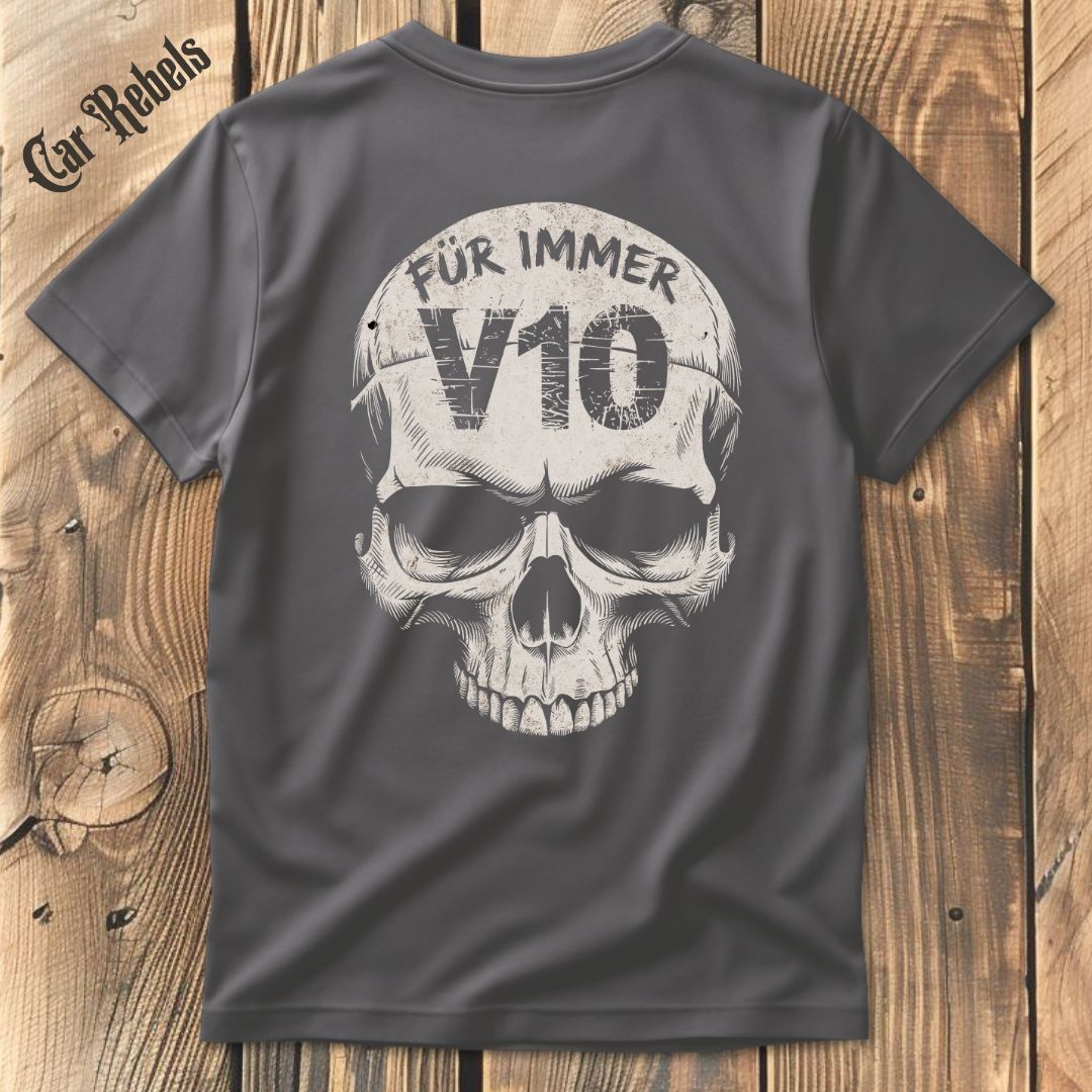 Für immer V10 T-Shirt Backprint - Car Rebels