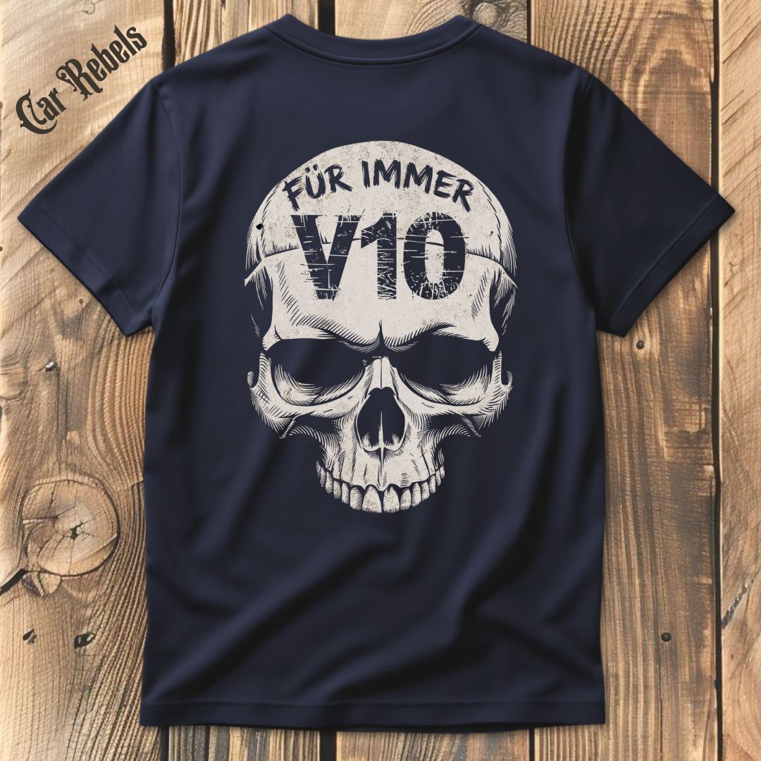 Für immer V10 T-Shirt Backprint - Car Rebels
