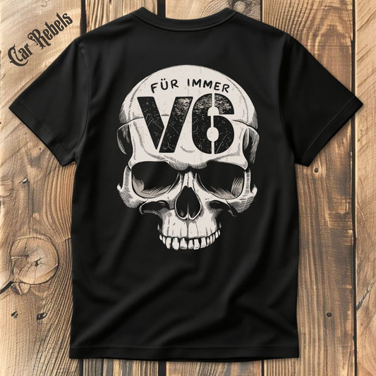 Für immer V6 T-Shirt Backprint - Car Rebels