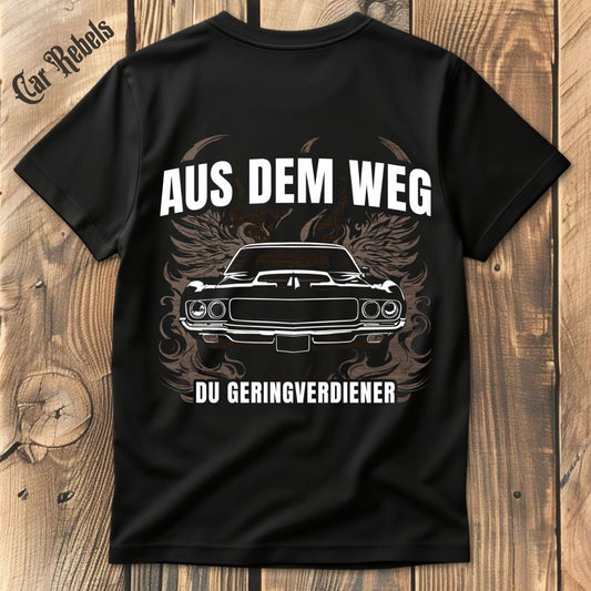 Geringverdiener Flame T-Shirt Backprint - Car Rebels