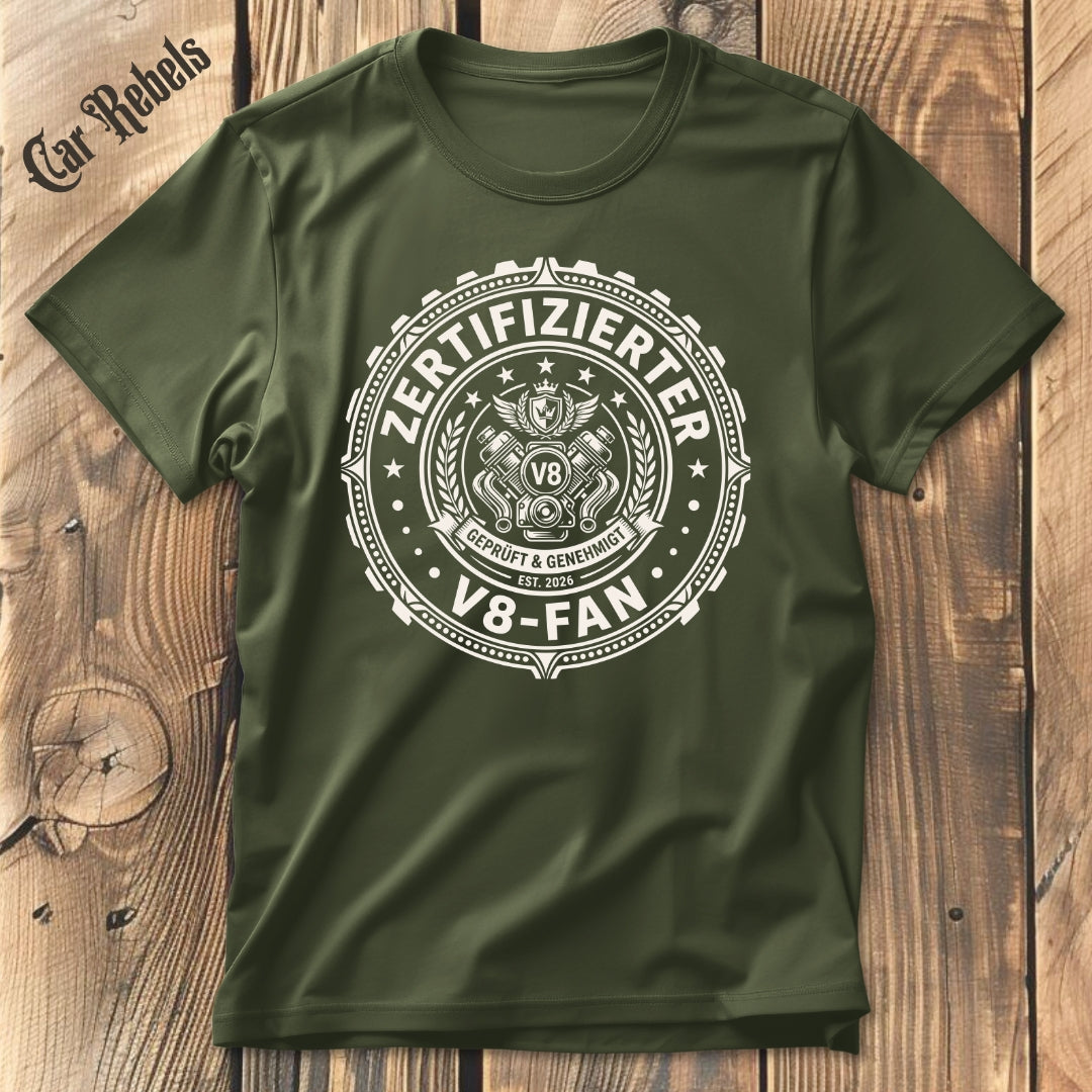 Zertifizierter V8 Fan T-Shirt