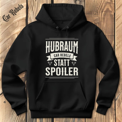 Hubraum Statt Spoiler CR Hoodie - Car Rebels