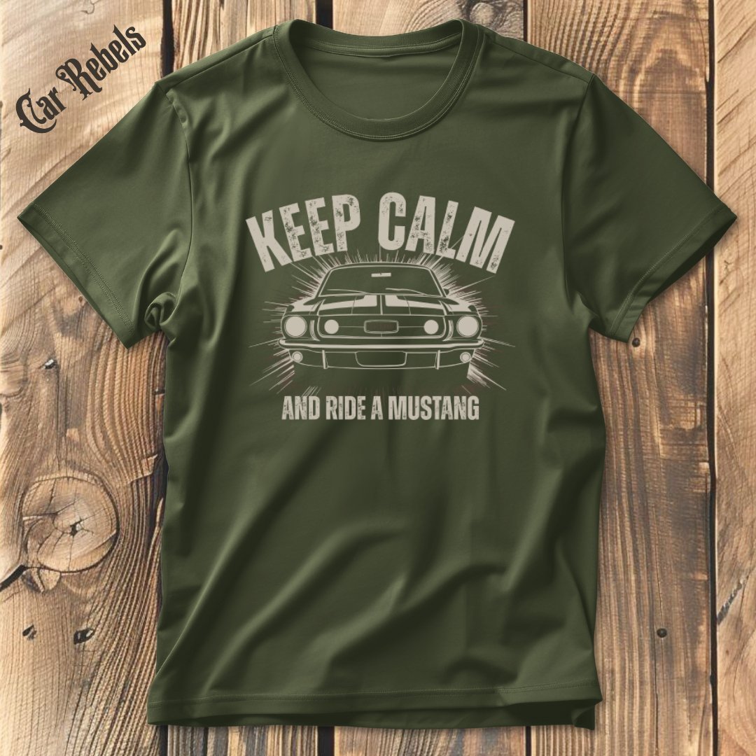 Keep Calm Ford Mustang T-Shirt - Car Rebels
