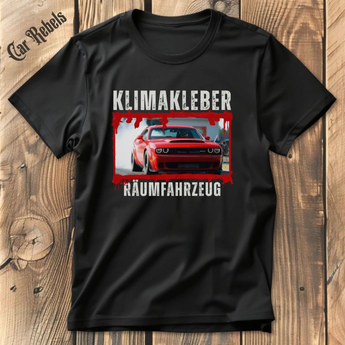 Klimakleber Räumfahrzeug individuelles T-Shirt - Car Rebels