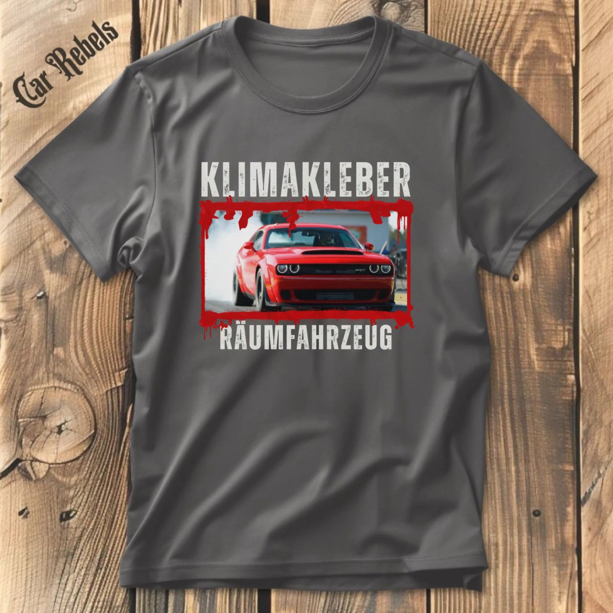 Klimakleber Räumfahrzeug individuelles T-Shirt - Car Rebels