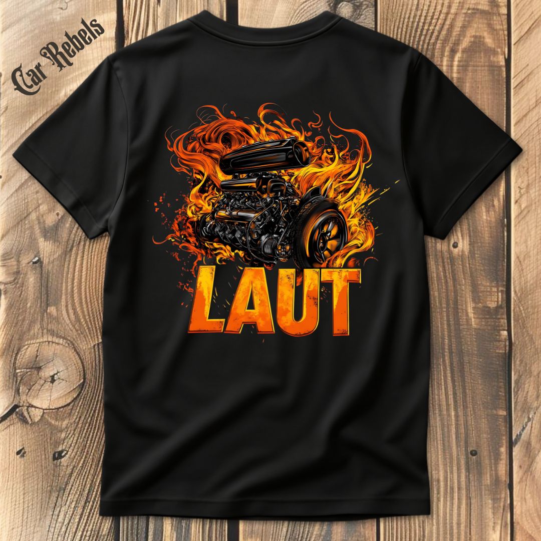 Laut V8 T-Shirt Backprint - Car Rebels
