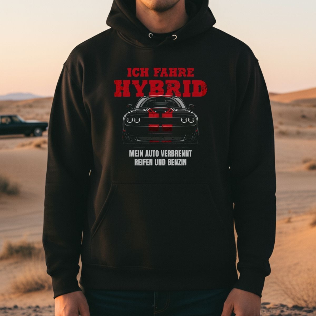 Madmax Style Ich fahre Hybrid - SRT Red Hoodie - Car Rebels