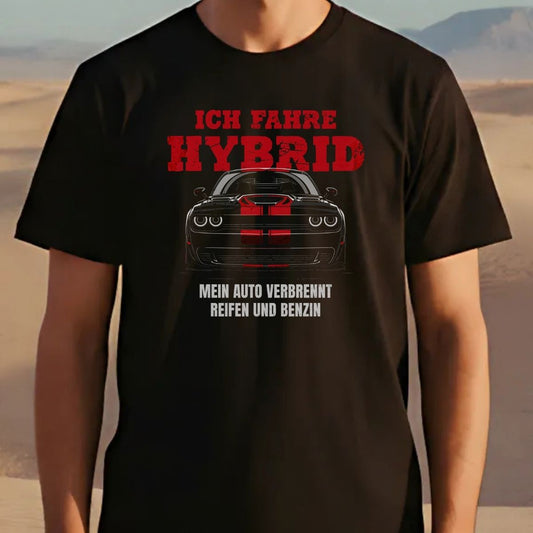 Madmax Style Ich fahre Hybrid - SRT Red T-Shirt - Car Rebels