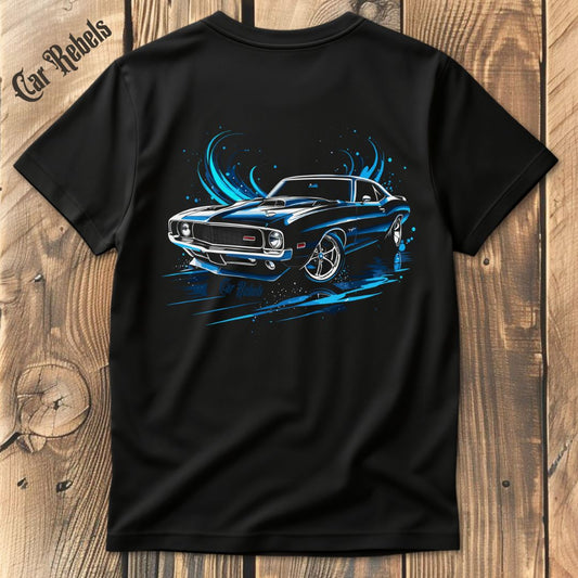 Magic Ride Blue T-Shirt Backprint - Car Rebels