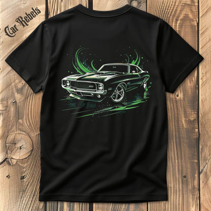 Magic Ride Green T-Shirt Backprint - Car Rebels