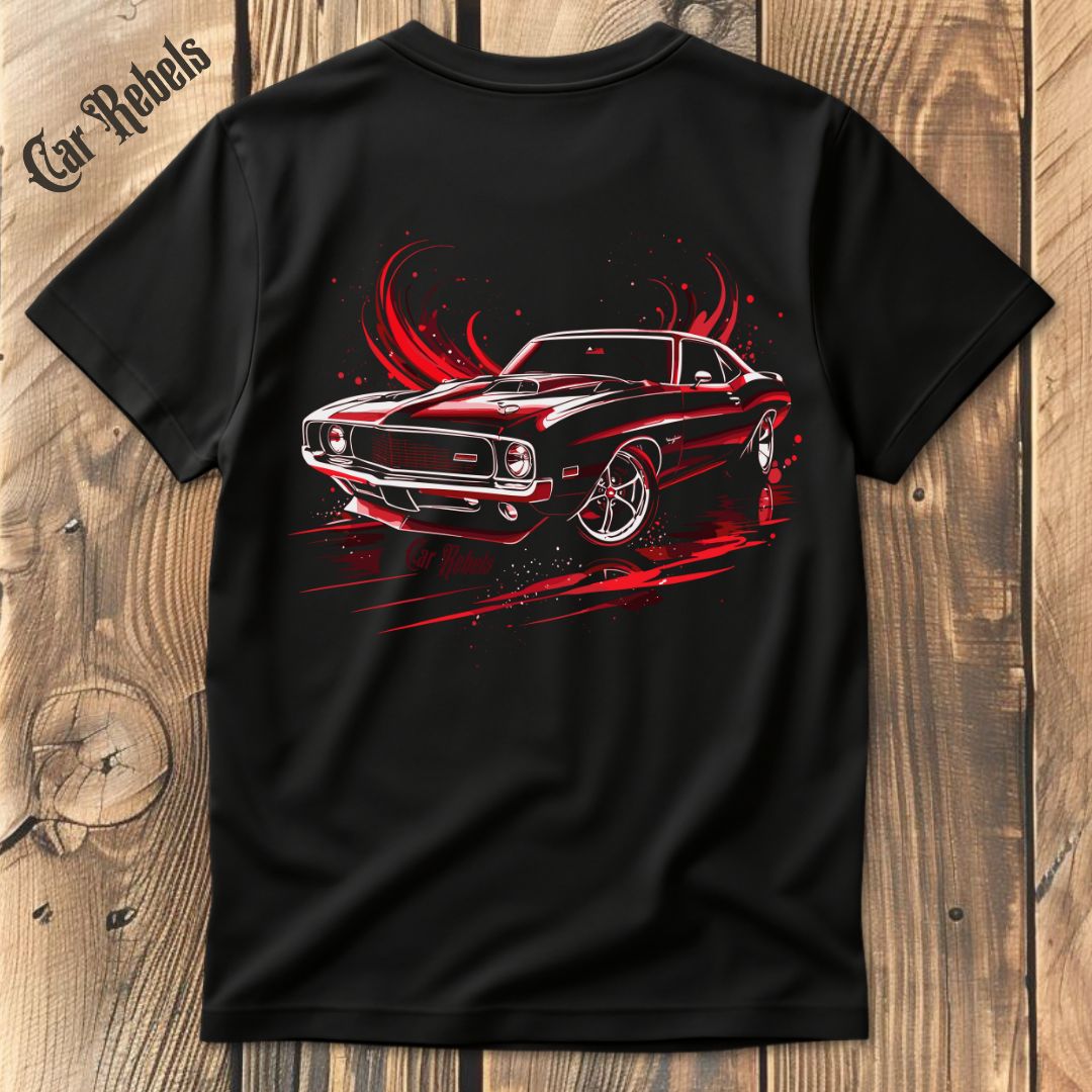 Magic Ride Red T-Shirt Backprint - Car Rebels