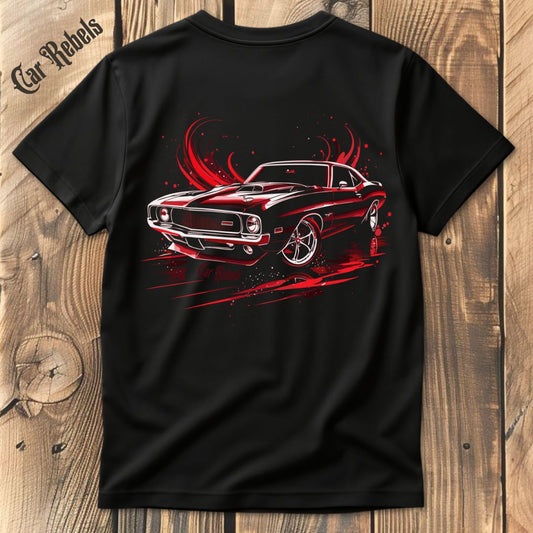 Magic Ride Red T-Shirt Backprint - Car Rebels