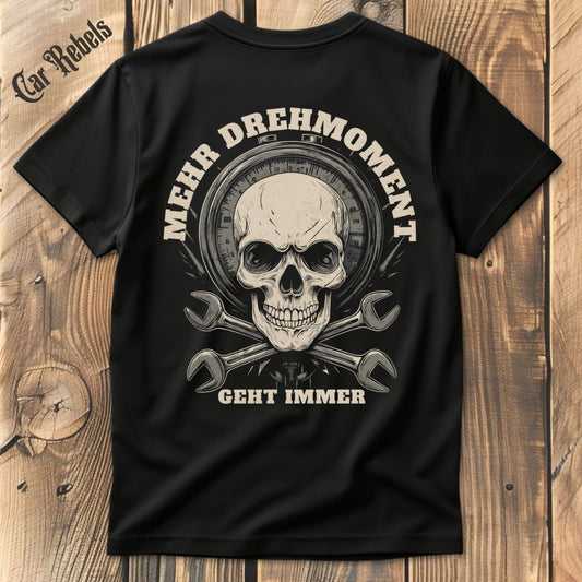 Mehr Drehmoment geht immer T-Shirt Backprint - Car Rebels