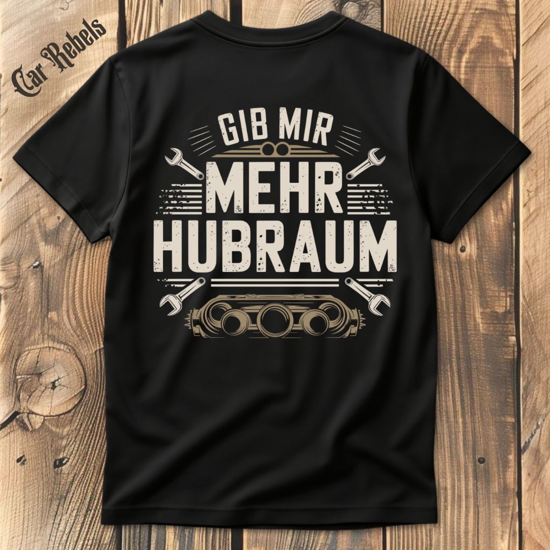 Mehr Hubraum T-Shirt Backprint - Car Rebels