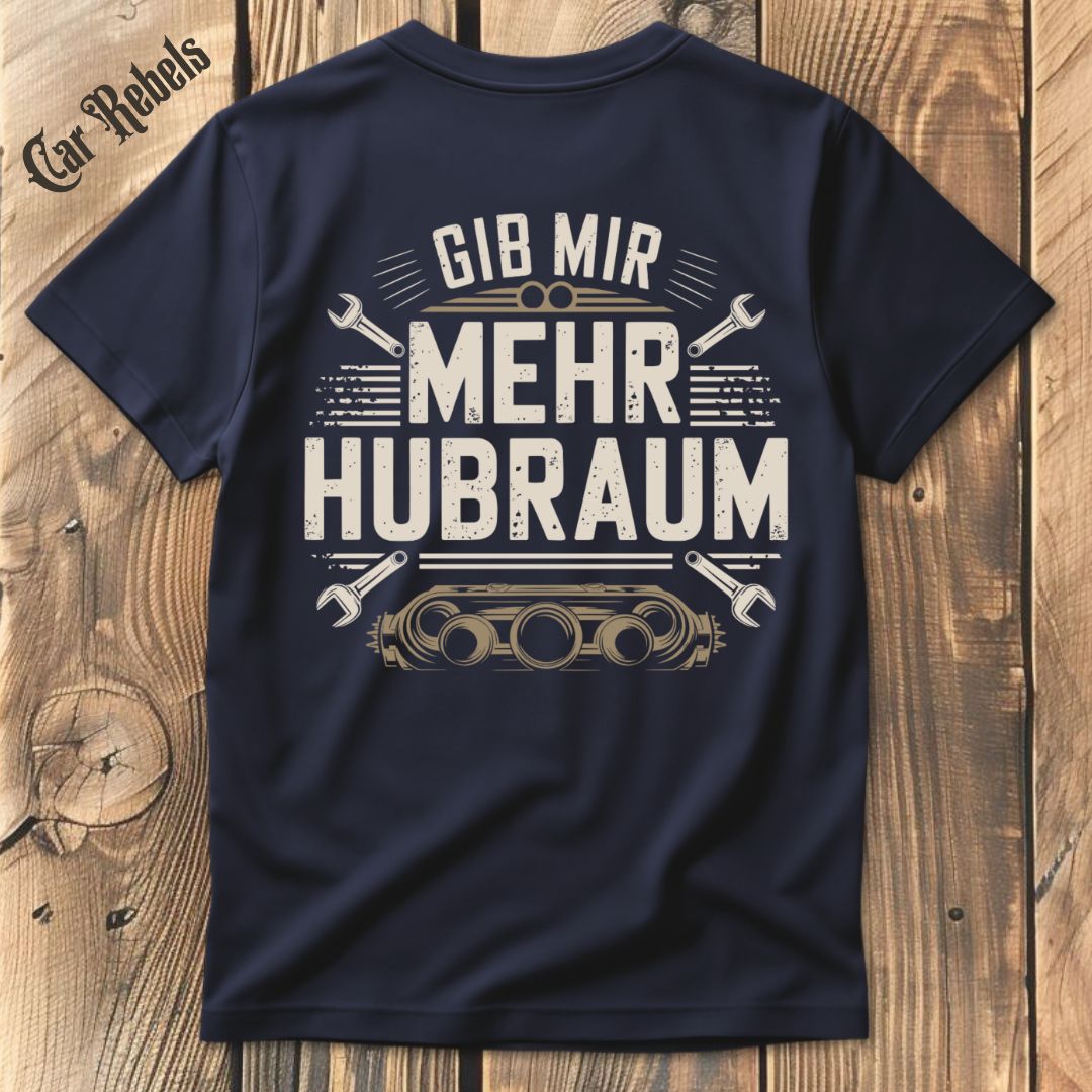 Mehr Hubraum T-Shirt Backprint - Car Rebels